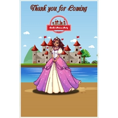 Party Supplies Princess Theme Thank You Card